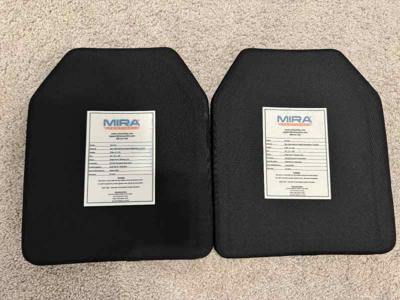Mira Tactical Level 4 Plates (sz M 5.9lbs each)