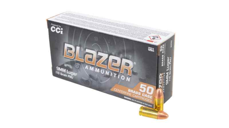 CCI Blazer 9mm, 115 gr. FMJ - 1000 rounds