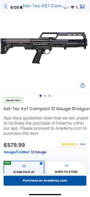 Unfired NEW Keltec KS7 12 gauge 